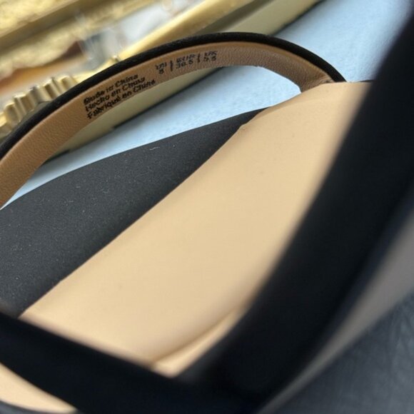 🆕 TED BAKER 🧿 NWOB Belle Black Satin Half Bow Sandal, Sz 38.5 US 8 - Picture 14 of 16